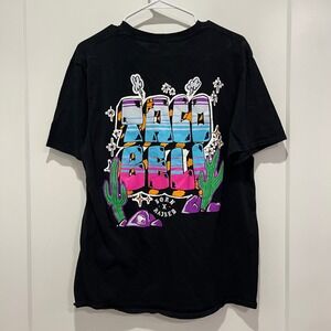 Taco Bell x Born X Raised Black Graphic T-Shirt Mens Large Short Sleeve Gildan